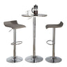 Bistro - Round Ale 3 Piece Bar Set - Chrome Metal