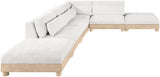 Turin - Chenille Fabric Upholstered Modular Sectional - White