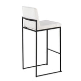 Fuji - High Back Barstool - Black Steel Legs