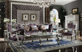 Picardy - Sofa With 8 Pillows - Velvet & Antique Platinum