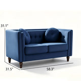 Chesterfield Loveseat 2 Seater Couch For Living Room