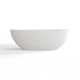 Soaking Bathtub, Freestanding, Solid Surface - Matte White