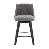 Swivel Bar Stools & Button Tufted Back (Set of 2)