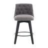 Swivel Bar Stools & Button Tufted Back (Set of 2)