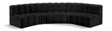 Arc - Faux Leather 5 Piece U-Shaped Modular Sofa