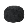 Bordeaux - Knitted Cotton Round Pouf