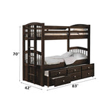 Micah - Bunk Bed & Trundle w/3 Drw