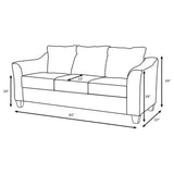 Ralston - Sofa With Accent Pillows - Gray