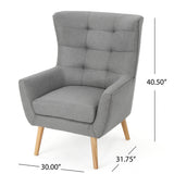 Club Chair With Rubberwood Legs
