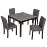 Modern Dining Table Set With Upholstered Chairs For Dining Room
