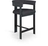 Romeo - Boucle Counter Stool With Black Base (Set of 2)