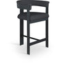 Romeo - Boucle Counter Stool With Black Base (Set of 2)