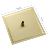 16" Square Rainfall Shower Head Fixed Wall Mount With Full Body Coverage & Self Cleaning Silicone Nozzles