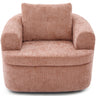 Modern Swivel Barrel Chair With Dual-Layer Cushion
