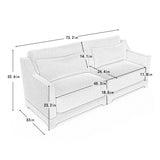 Elegant Sofa With Ergonomic Design And Lumbar Pillows