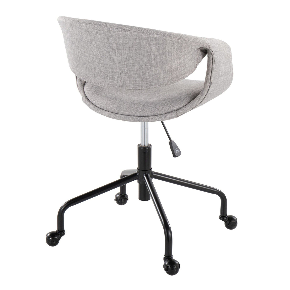 Curvo - Upholstered 4-Star Task Chair - Black Metal Base