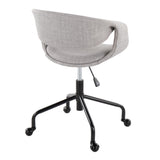 Curvo - Upholstered 4-Star Task Chair - Black Metal Base