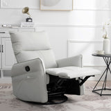 360° Modern Small Rocking Swivel Recliner Chair With Side Pocket