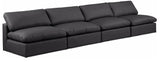 Comfy - Faux Leather Modular Armless Sofa 4 Seats