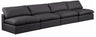 Comfy - Faux Leather Modular Armless Sofa 4 Seats