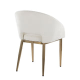 Renee - Upholstered Contemporary Chair (Set of 2) - Gold Metal Legs