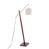 Arturo - Contemporary Floor Lamp - Walnut Wood