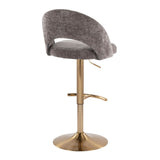 Renee - Adjustable Barstool (Set of 2) - Gold Base