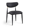 Ronda - Vegan Leather Upholstered Dining Side Chair - Black Legs