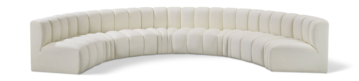 Arc - Faux Leather 8 Piece U-Shaped Modular Sofa