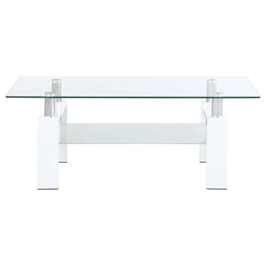 Dyer - 1-Shelf Rectangular Glass Top Table