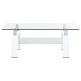 Dyer - 1-Shelf Rectangular Glass Top Table