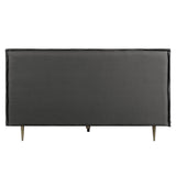 Metis - Eastern King Bed - Gray Top Grain Leather