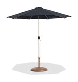 Fiji - Aluminum Patio Umbrella With Round Teak Base