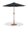 Fiji - Aluminum Patio Umbrella With Round Teak Base