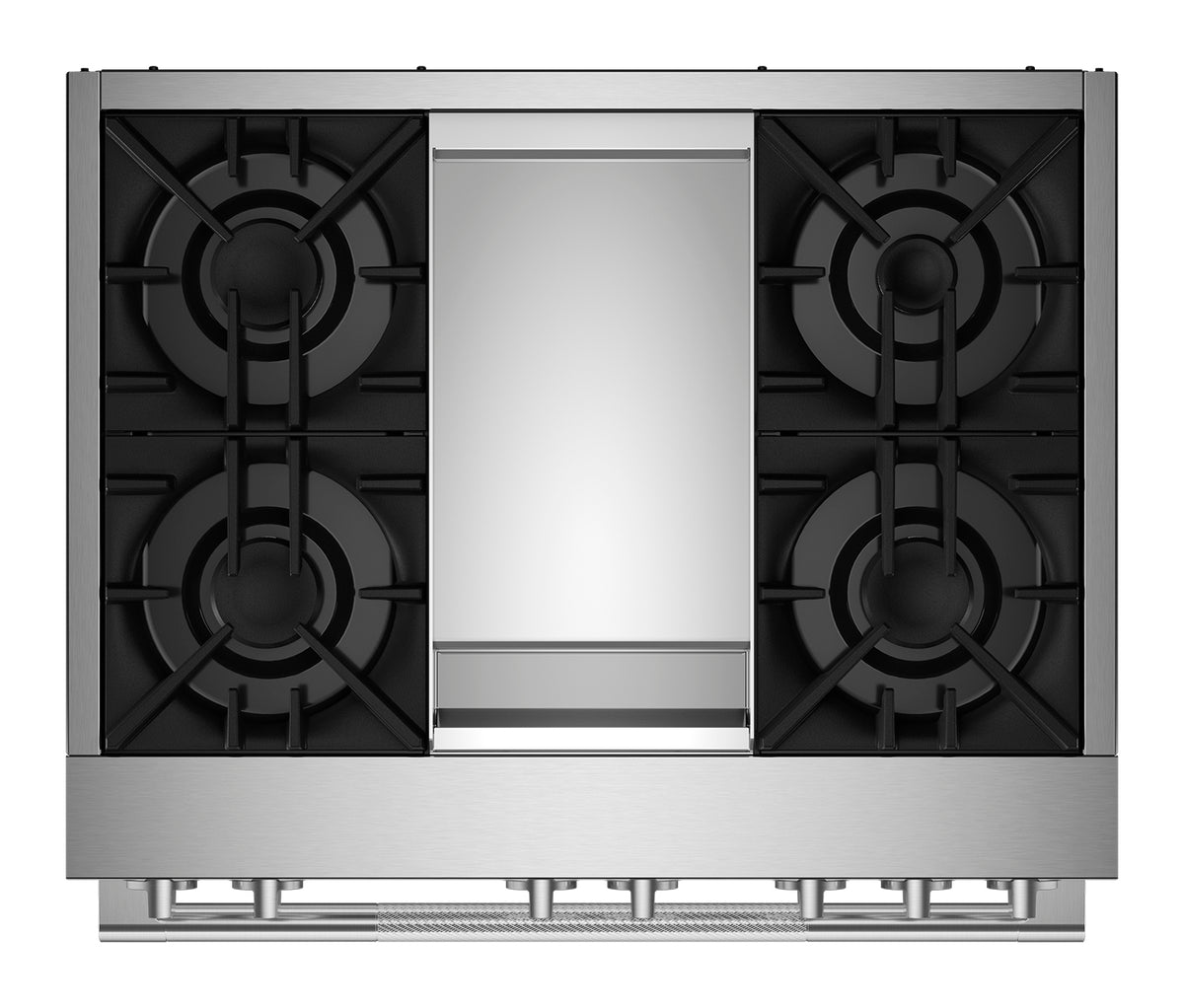 JennAir JDRP536HL cooktop with chrome-infused griddle