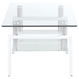 Dyer - 1-Shelf Rectangular Glass Top Table