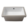 Modern Rectangular Undermount Bathroom Sink With Overflow Ceramic