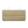 Bathin Freestanding Bathroom Vanity With Double Sinks, Bathroom Storage Vanity Cabinet With Stone Resin Countertop And Soft Close Drawers