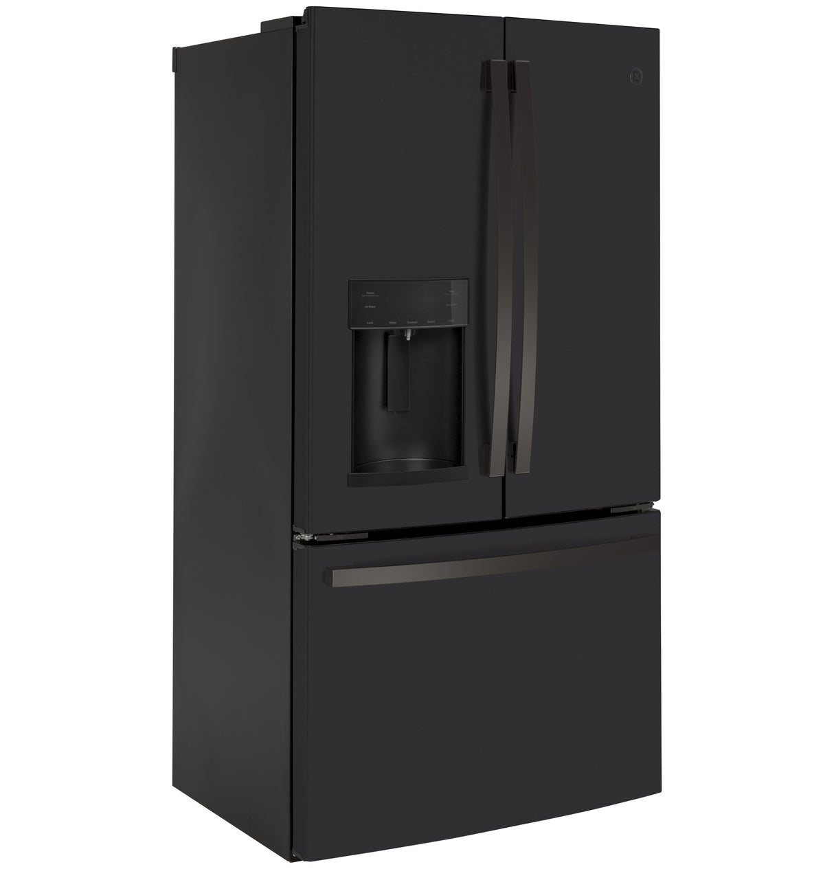 GE GYE22GENDS - 36 in. 22.1 cu. ft. Counter Depth French Door Refrigerator with Ice & Water Dispenser - Fingerprint Resistant Black Slate