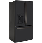 GE GYE22GENDS - 36 in. 22.1 cu. ft. Counter Depth French Door Refrigerator with Ice & Water Dispenser - Fingerprint Resistant Black Slate