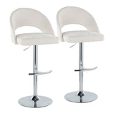 Renee - Adjustable Barstool (Set of 2) - Chrome Base