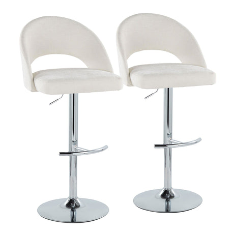 Renee - Adjustable Barstool (Set of 2) - Chrome Base