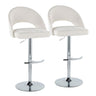 Renee - Adjustable Barstool (Set of 2) - Chrome Base