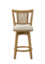 Isla - 26" Amber Glow Counter Height Rubberwood Swivel Barstool