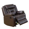 Modern Recliner With Pillow Arms And Headrest
