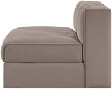Rummi - Velvet Performance Fabric Upholstered Modular Armless Chair