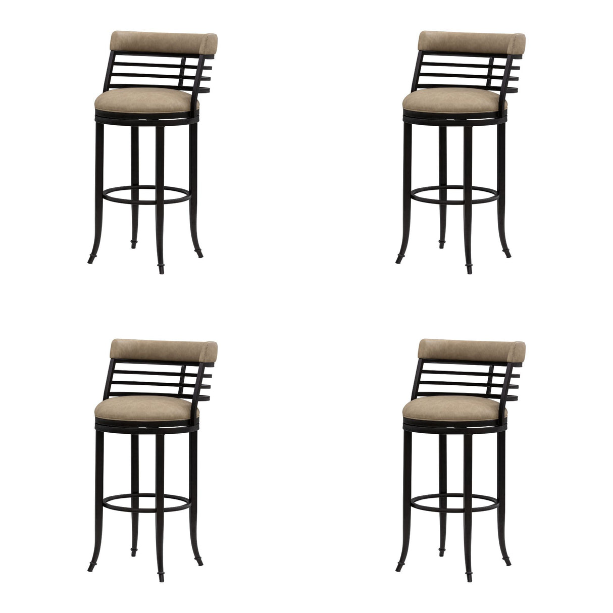Telia - Upholstered Swivel Bar Height Barstool