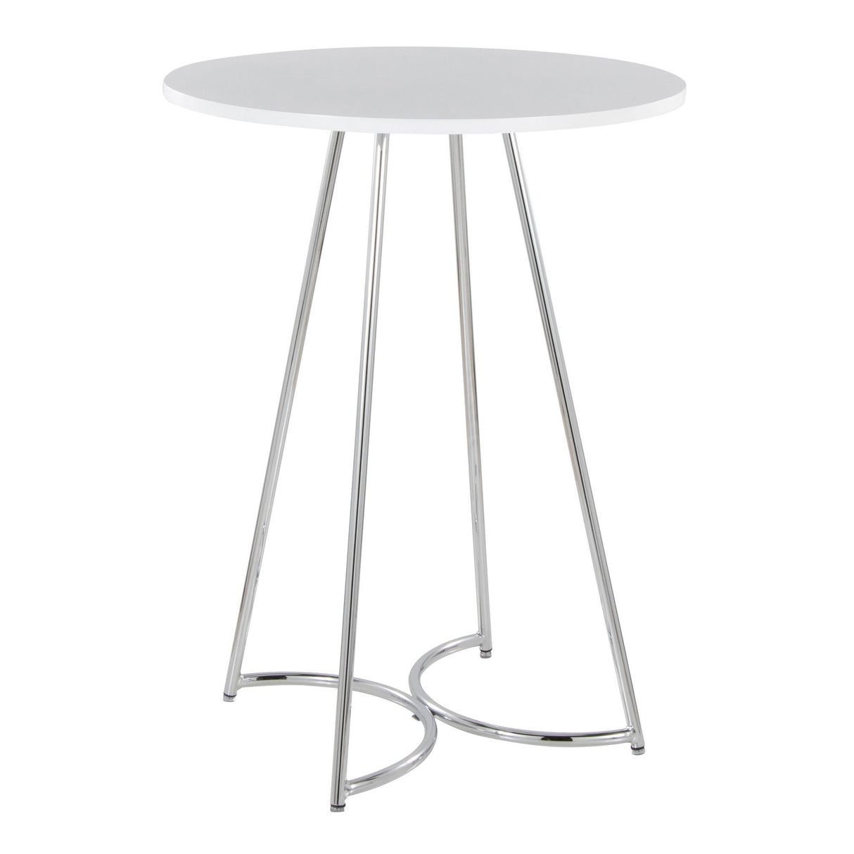 Cece - Counter Table - Chrome Metal