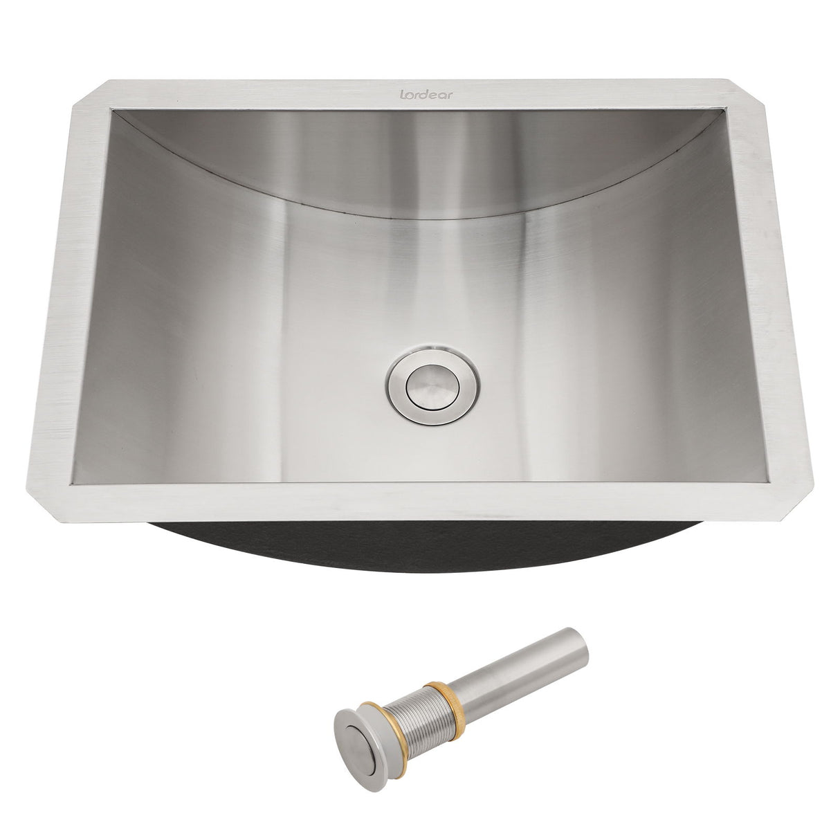 Undermount Bathroom Sink With Pop Up Drain, Durable Material, Easy Clean Nano Finish - Brushed Nickel