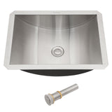 Undermount Bathroom Sink With Pop Up Drain, Durable Material, Easy Clean Nano Finish - Brushed Nickel